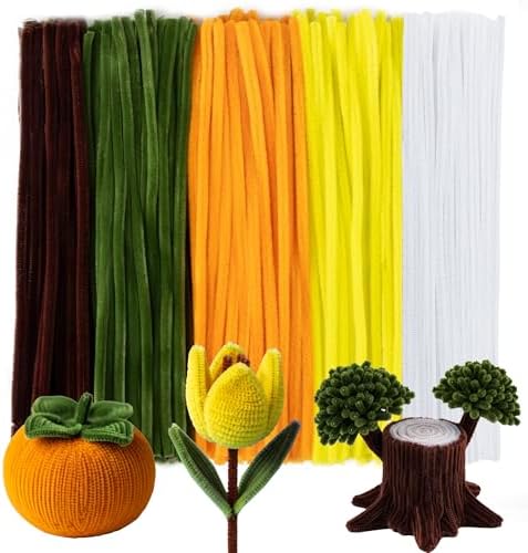 Caydo 200 Pieces Yellow Pipe Cleaners Craft