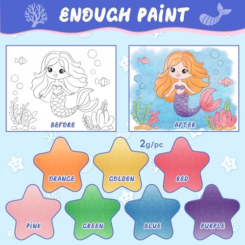 CHICAUP Paint with Water Coloring Books for Kids, Mess Free Watercolor Painting Kit Painting Activity for Kids Ages 3-5 4-8, Arts Crafts Drawing Gift Toy for Boy Girl