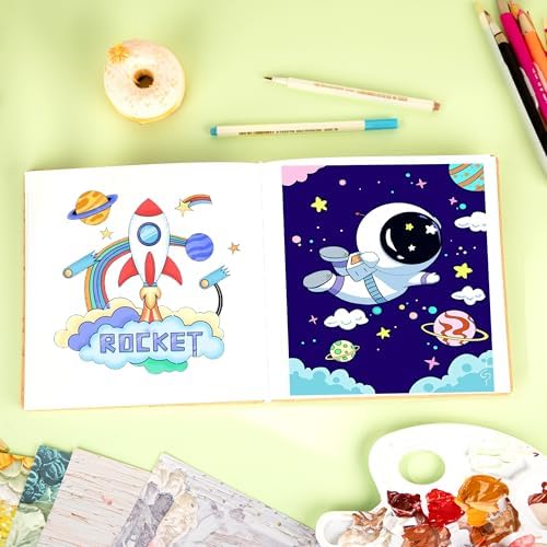 FLYING EAGLE Sketch Book, Square Hardcover Sketchbook for Kids,10x10,Yellow