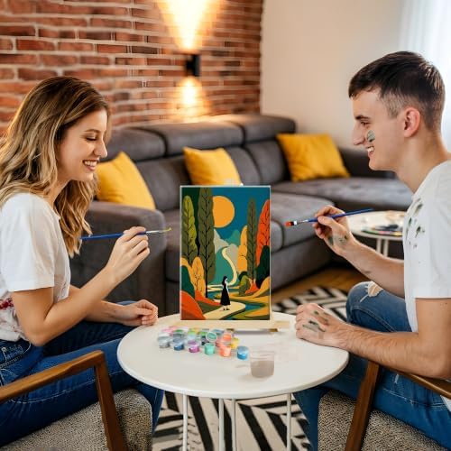 SmartEZ Framed Paint by Numbers Kit for Adults, Landscape Paint by Number