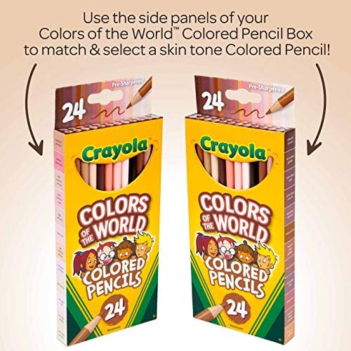 Crayola Colors of the World Bulk Colored Pencil Set - 6 Packs (24ct), Teacher Classroom Must Haves, Skin Tone Colored Pencils for Kids