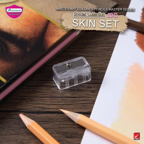 MASTERART Colored Pencils Master Series 20 Colors in Special Collection for Kids and Adults Coloring (SKIN SET)