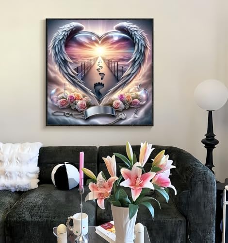 Diamond Painting Kits for Adults,Angel's Loving Wings Diamond Art Kits