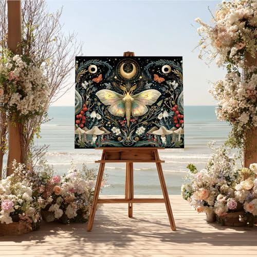 Reivworl Butterfly Paint by Numbers Kit for Adults, Butterfly Paint by Number for Adults, Painting by Number Kits for Gifts and Wall Decor 16x20Inch