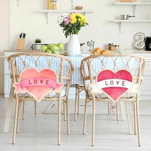 Large Size 12" Wooden Heart Ornaments to Paint, Valentine's Day Happy Mothers Day DIY Blank Unfinished Wreaths Front Door Sign Decorations Love Heart Ornament Door Hanging Sign Plaque Crafts 3PCS