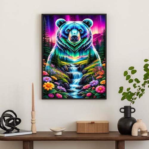 Okarina Diamond Art Kits for Adults & Beginners, Bear Diamond Painting Kit