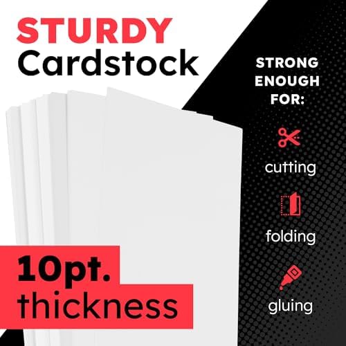 Hygloss Small Poster Board 4x11 - 50 Count Bulk Pack - 10 Pt. Thickness White Poster Board Paper for Projects, Presentations, Displays, Signs, Crafts - Blank Posterboard Multipack 4" x 11"