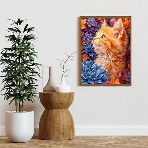 YOLENIX Cat Diamond Art Kits for Adult Diamond Painting Kit for Beginner