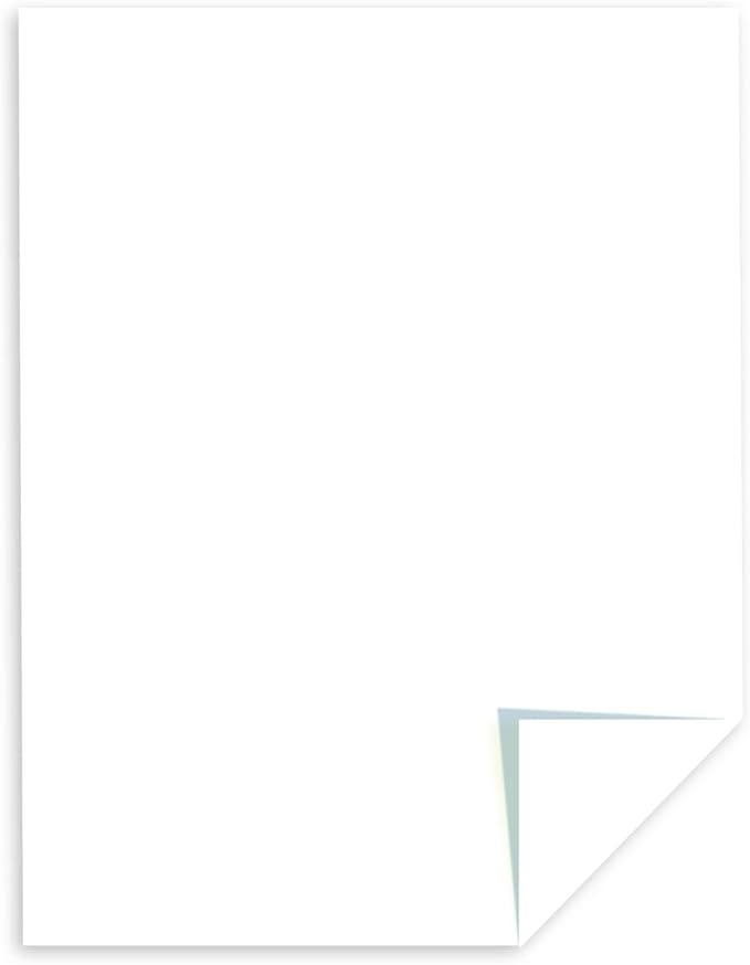 Astrobrights/Neenah Bright White Cardstock, 8.5" x 11", 65 lb, 75 Sheets | 96 Brightness, Smooth Premium Finish