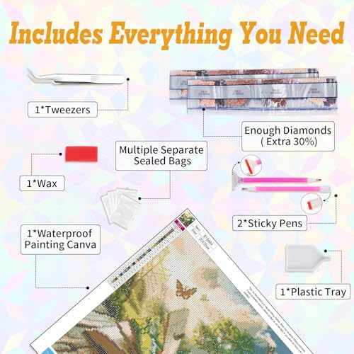 Magic Book Diamond Art Kits for Adults Beginners 14x14 in, DIY Craft Gift
