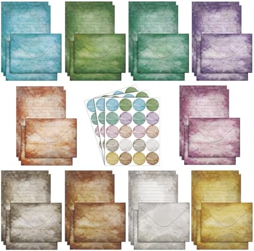 TaoBary 160 Pcs Vintage Stationery Paper and Envelopes Set, 8.25 x 5.5''