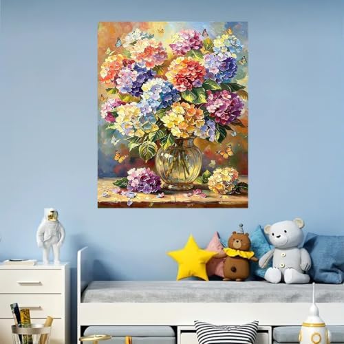 Arttoplus Flowers Paint by Numbers Kit for Adults Beginner 16x20inch | Flowers Adult Paint by Number Kits on Canvas, DIY Acrylic Oil Painting by Numbers for Adults for Gift Home Wall Decor