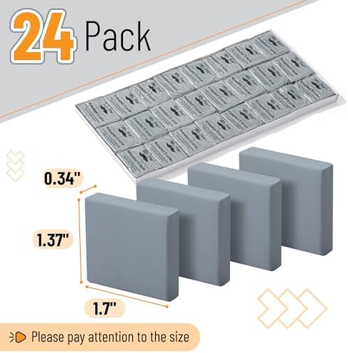 Mr. Pen- Kneaded Erasers, 1.37" x 1.7", 24 Pack, Gray