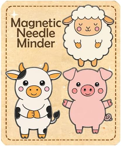 Kraftex Magnetic Needle Minder. Needleminder for Embroidery & Sewing. Cute Needlepoint Accessories. Magnetic Needle Holder for Cross Stitch. Cute Magnet Pin Gift
