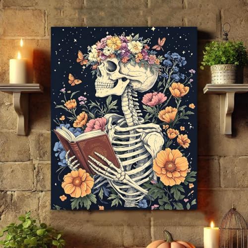 Arttoplus Halloween Paint by Numbers Kit for Adults Beginner 16x20in, Skull
