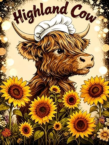 Highland Cow Diamond Art Kits for Adults, Diamond Painting Kits for Adults