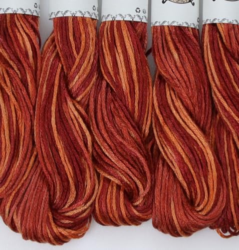 KCS Big skeins of 25 Meters Size 25 Color Variegated Cross Stitch Stranded Threads,6 skeins,69