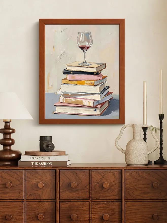 Painting by Numbers for Adults, Book Lover Paint by Number Kit 12 x 16 Inch