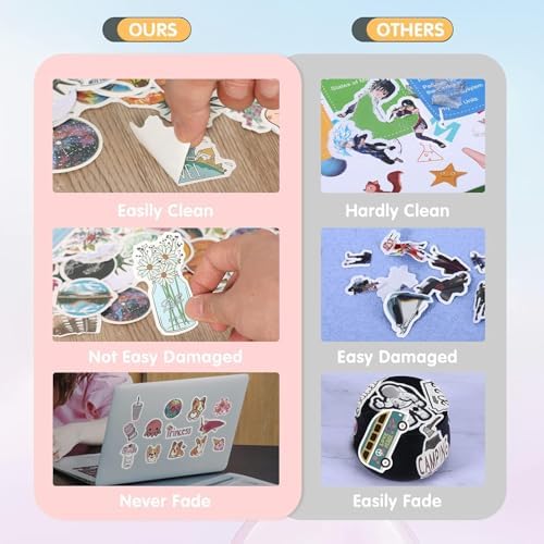 Arme Cute Stickers Bulk, Waterproof Stickers for Water Bottles Pack 400PCS | Vinyl Fun Stickers for Kids Bulk, Girls, Teens, Adults, Cups, Random, Assorted, Durable Decal Sticker Set