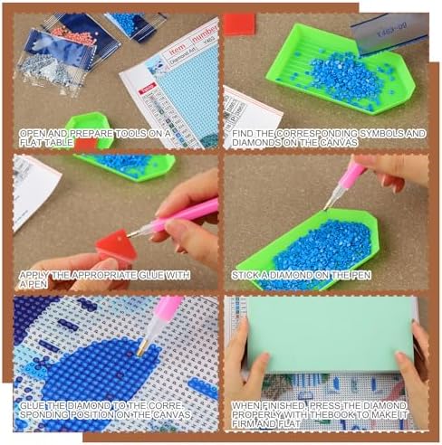 Yeaqee 4Pcs Diamond Art Kits for Adult Gem Painting Kit, Scenery