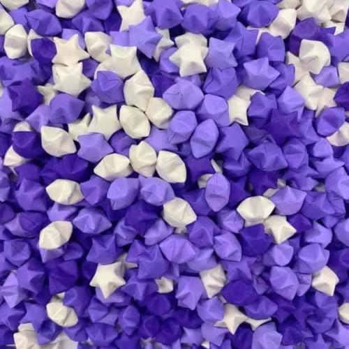 Star origami, origami star paper strips, lucky star decorative paper strips, DIY handicrafts (blue purple gradient (540 pieces))