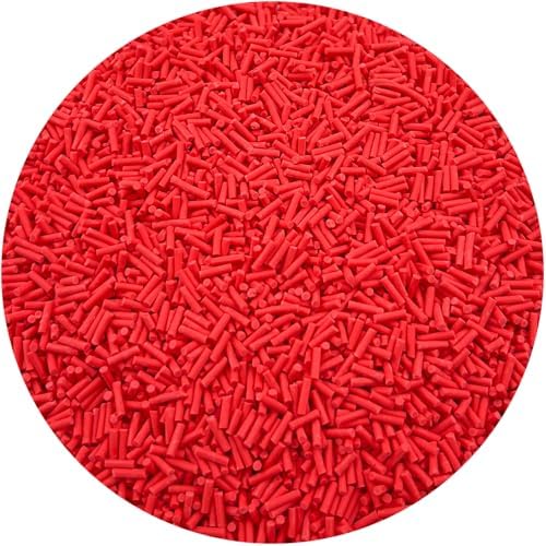 150g Fake Sprinkles Resin Sprinkles Polymer Clay Slices for Resin Nail Slime Scrapbook DIY Art Crafts Making (230-Red)