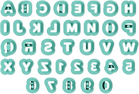 ACRNIGHEET 26pcs Alphabet Shape and 10pcs 0-9 Number Clay Cutters, Polymer Clay Cutting Tools for Earrings Jewelry Making, Clay Jewelry Making Kit, Letter Cutters