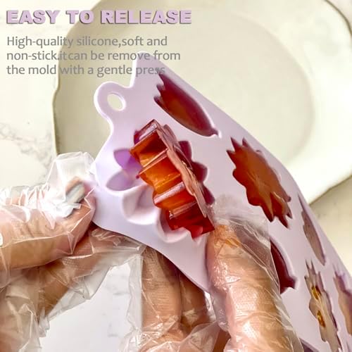 Flower Ice Cube Molds Silicone 2Pcs Sun Flower Chocolate Candy Molds for Baking Tulip Shape Jello Molds Pudding Molds for Desserts Soap Making(Pack of 3)