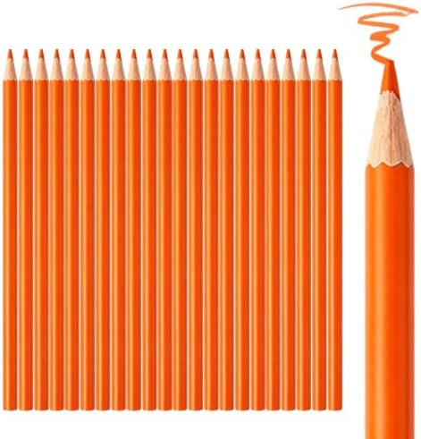 24 PCS Orange Colored Pencils, Pre-sharpened Professional Wooden Art Pencils Set for Artists Painting | Premium Drawing Sketching Supplies