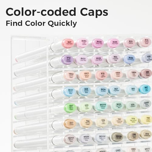 Ohuhu Alcohol Markers 48 Pastel Colors: AP Certificated Double Tipped Art Marker Set for Artists Adults Coloring Illustration - Chisel and Fine Dual Tips - Oahu of Ohuhu Markers - Refillable