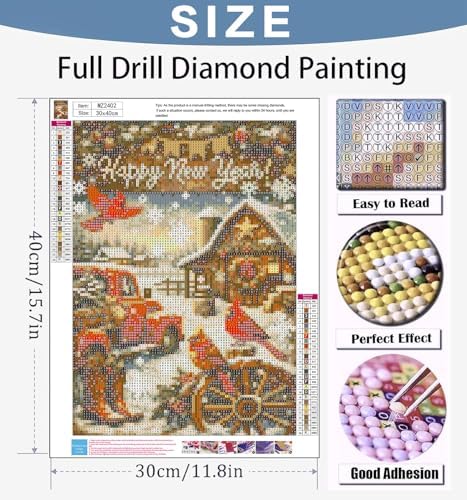 Benjenes Christmas Diamond Art Kits for Adults, Diamond Painting Kits