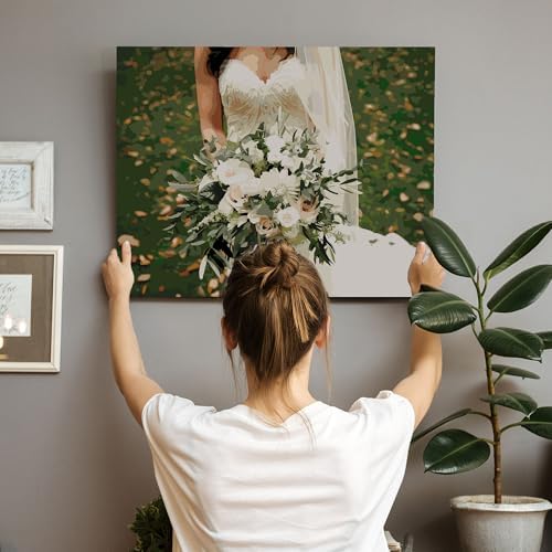 Custom Paint by Number From Photos, DIY Canvas Paint by Numbers for Beginners, Personalized Adults Digital Oil Painting Kits, Make Your Own Picture, Wall Decor Gift for Family, Boy Girl Friend