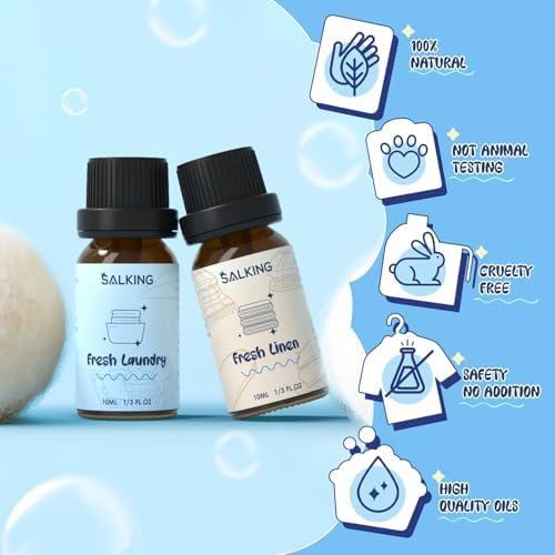 SALKING Laundry Fragrance Oils, Premium Essential Oil for Diffuser for Home