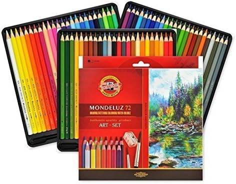 Koh-i-noor Mondeluz Aquarell Drawing Set. 72 Colored Pencils.