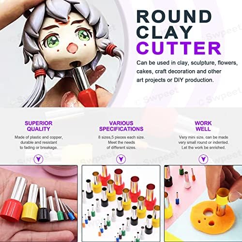 Swpeet 122Pcs Green Clay Extruder Gun and Fondant Cake Mold with Cookie Plunger Cutter Tool Polymer Clay Cutters Kit, Perfect for Clay Cake DIY Craft Cake Decorating Supplies Modeling Tool