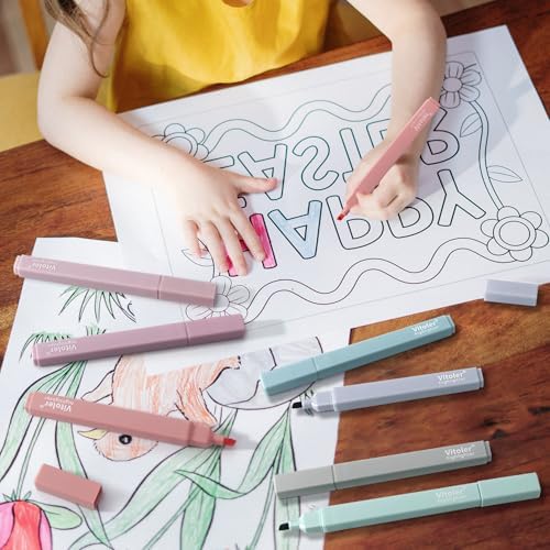 Vitoler Pastel Highlighters,Cute No Bleed Bible Bible Study 8pcs | Assorted Colors, high quality for bible study,books,journal,writing,school office