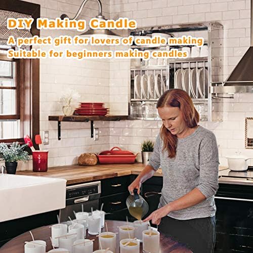 BBAXI Candle Making Pouring Pot, 1500 ML/50 OZ Candle Pouring Pitcher, 304 Stainless Steel Candle Making Pitcher with Heat-Resistant Handle and Dripless Pouring Spout Design (Pack of 2)