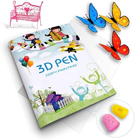 SONGTIY 3D Printing Drawing Book, 40 Patterns Thick Paper Template