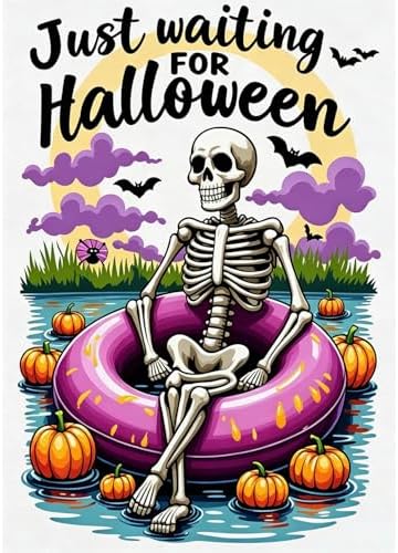 VeGuude Skull Diamond Painting Kits for Adults, Halloween Diamond Painting Kits for Beginner Skull Round 5D Full Drill Diamond Dots Crafts for Home Wall Decor Gifts 12x16 Inch