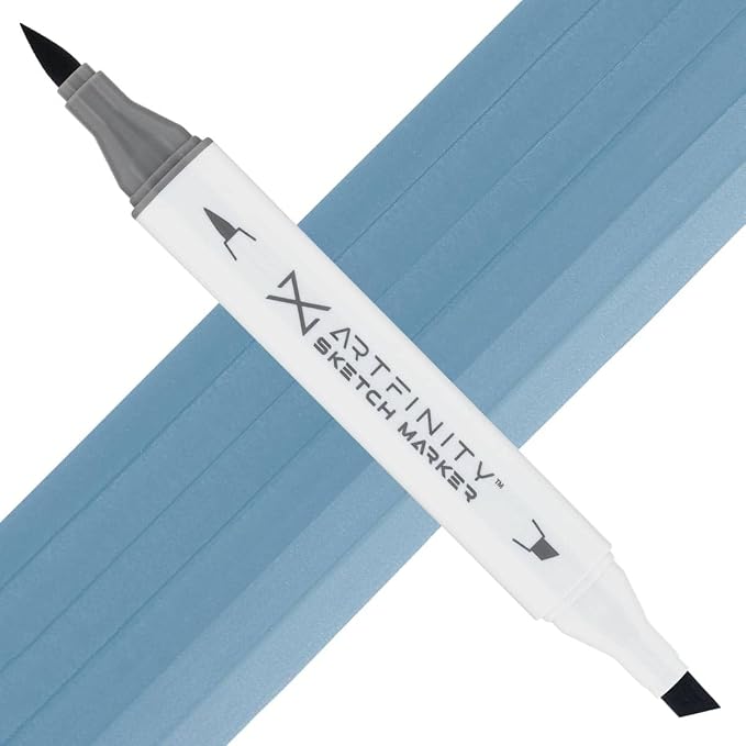 Artfinity Sketch Markers - Mt. Everest B8-6, Vibrant, Professional, Dye-Based Alcohol Markers for Artists, Drawing, Travel, & More