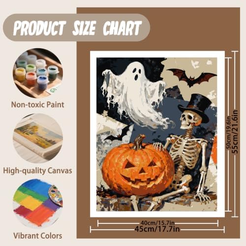 XTCIXAL Paint by Numbers Kit for Adults, Halloween - 16X20 Inch