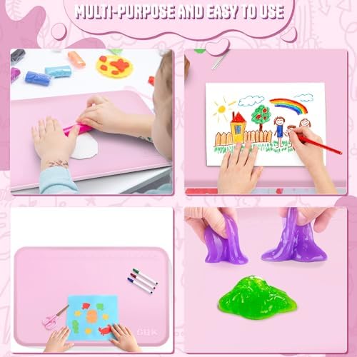 Silicone Art Mat for Crafts with Raised Sides to Stay Tidy, 24" x 16"