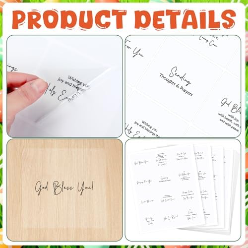 Watersay 240 Pcs Messages of Faith Peelable Stickers for Card Making