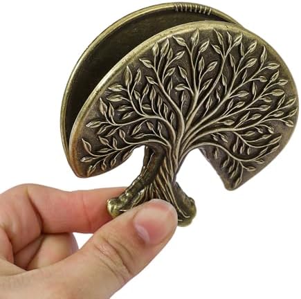 Vintage Plant Metal Bookmark Clips - Tree of Life/Tulip/Ginkgo Leaf Journal Clips, Traveler's Notebook Accessories, an Ideal Gift for Book Lovers and journaling Enthusiasts (Tree of Life Style A)