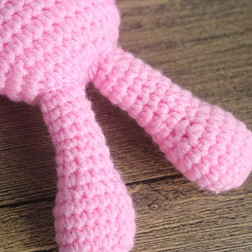 Knit Cartoon Bear Toy Photo Prop Crochet Animal Handmade Knit for Newborn Skin-Friendly Photography Supplies