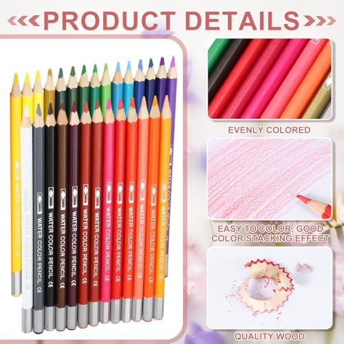 PATIKIL Watercolor Pencils, Red Color Pencil Set Sketch Coloring Drawing Colored Pencils Bulk Artist Drawing Supplies for Adult Coloring Book Blending, 3 Pcs