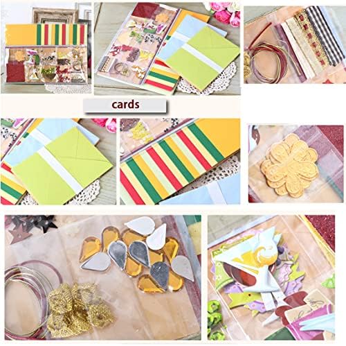 Huralona Greeting Card Making Supplies Envelope Kit Gift Anniversary Craft | Handmade DIY Card Kits 15 Cards 15 Envelopes with Accessories for Birthday Thanksgiving Christmas Wedding Invitation