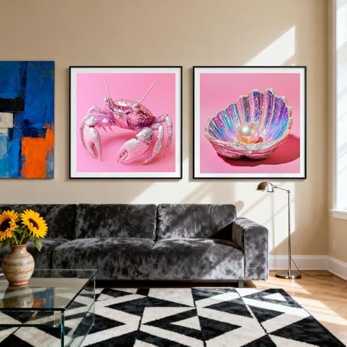6 Pack Disco Diamond Art Kits for Adults,Marine Animal Diamond Painting Kit