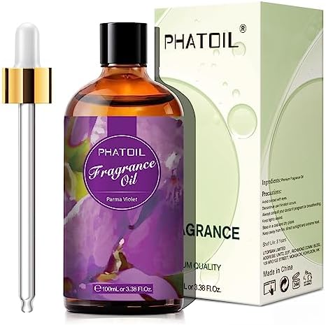 PHATOIL Parma Violet Fragrance Oil for Diffuser Aromatherapy 3.38FL.OZ | Long Lasting Scented Oils For Humidifier, Air Freshener, DIY Soap Candle, Scent Project Making, Aroma Oil for Home Freshening