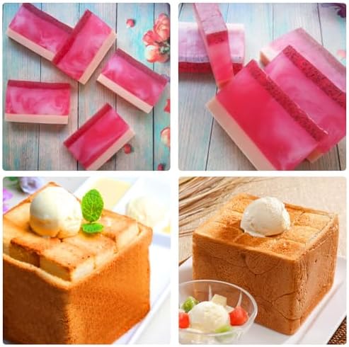 BAKER DEPOT 500ML Silicone Mold For Handmade Soap Mold Toast Mold Bread Mould, Set of 2